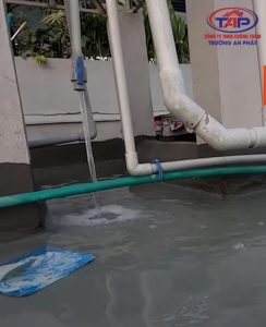 test nước kiểm tra hiệu quả chống thấm sàn mái