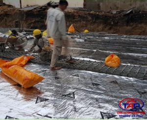 Hình ảnh thi công chống thấm tầng hầm bằng giải pháp chống thấm vật liệu chuyên dụng