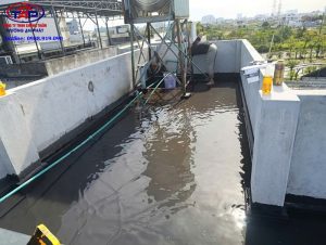 Ngâm thử nước kiểm tra lớp chống thấm trước khi hoàn thiện