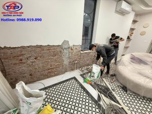 Thấm chân tường nhà ở tại TP Vinh Nghệ An