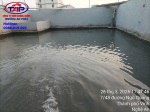 Ngâm thử nước kiểm tra lớp chống thấm