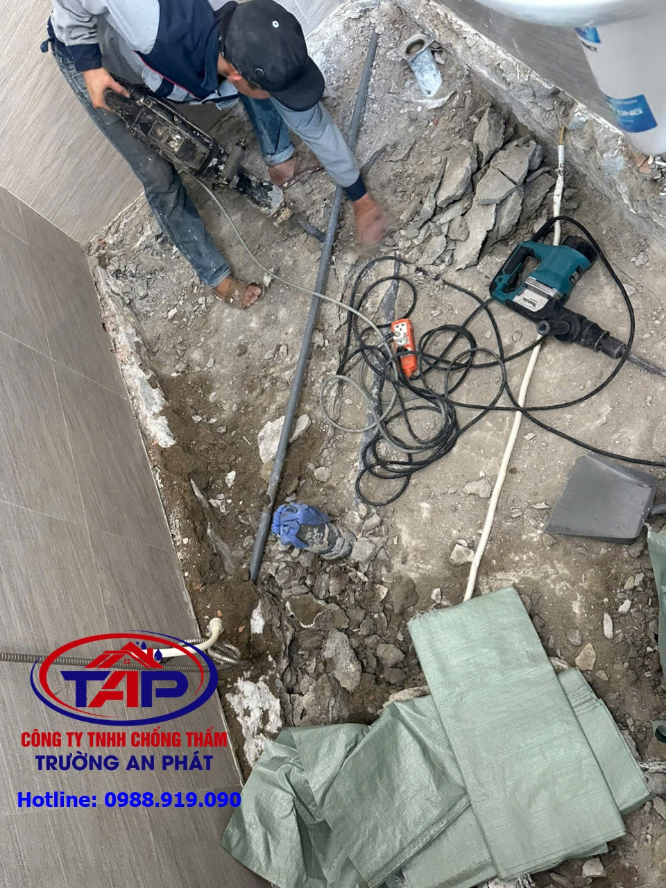 Xử lý chống thấm nhà vệ sinh cũ triệt để